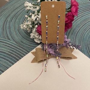 NWT 💕3/$30 Iridescent Pink Long Earrings